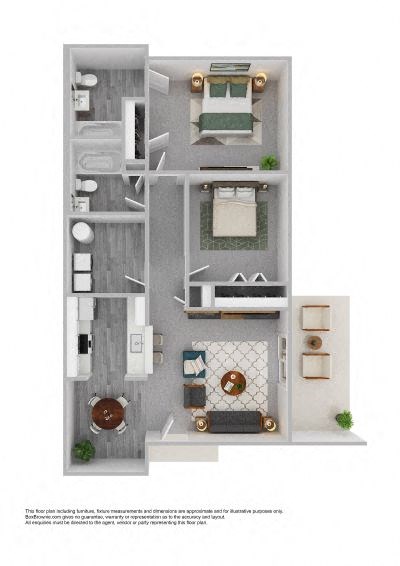 a 1 bedroom floor plan  503 square feet